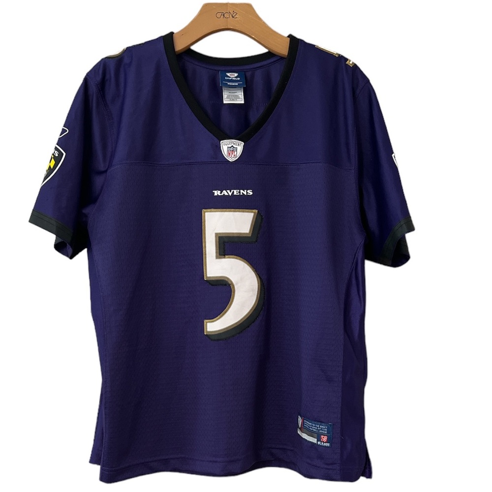 Ladies ONFIELD NFL Ravens Flacco 5 football jersey. CL51